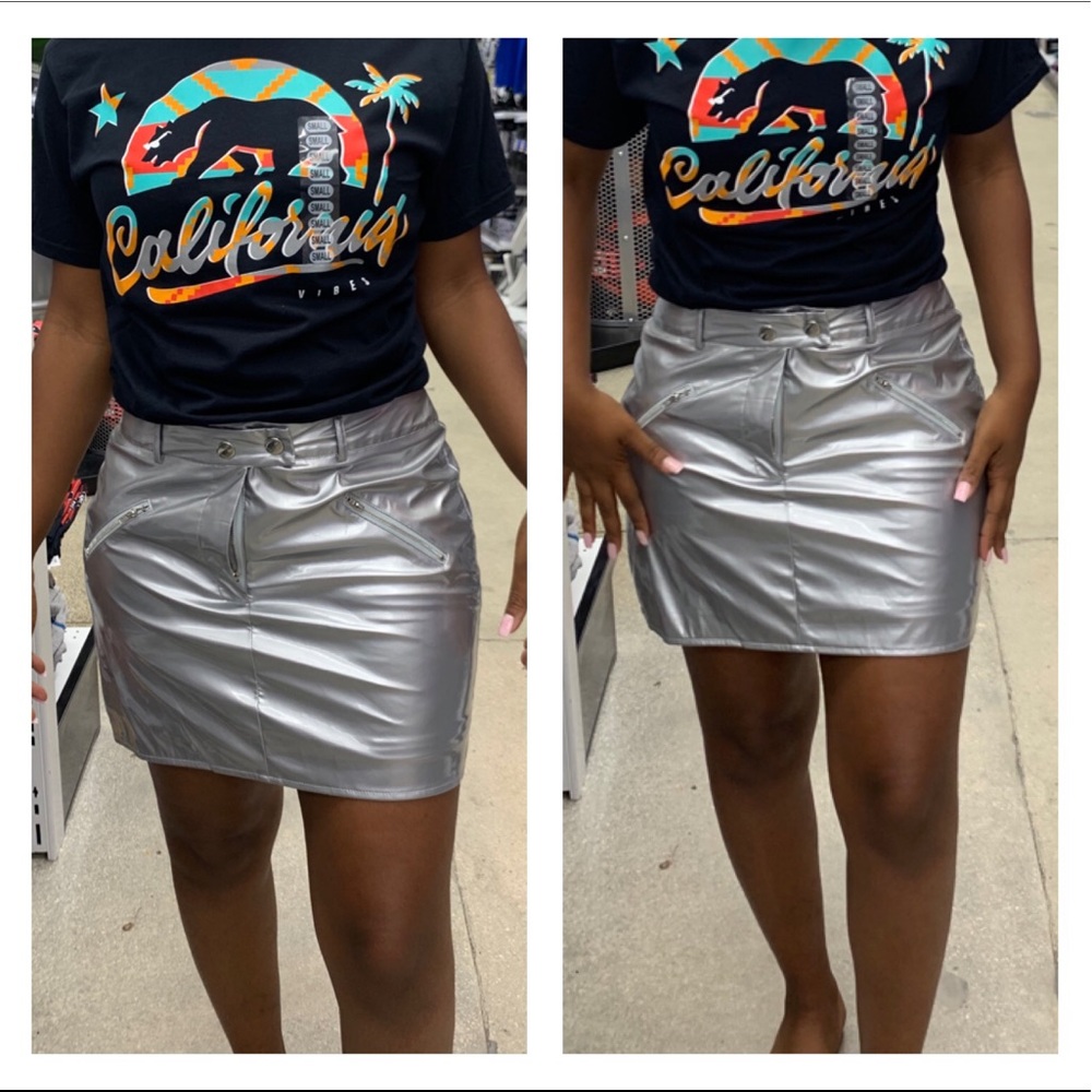 NWT Silver Fashion Nova Skirt